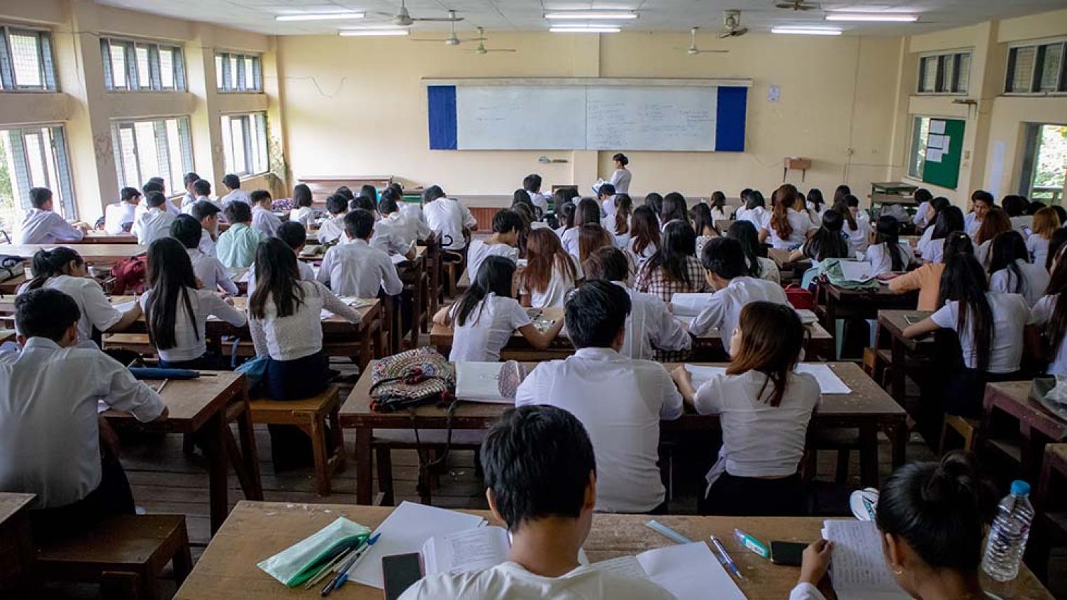 University students in Myanmar